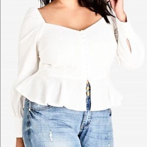 🆕 City Chic White Blouse, Sz. 18